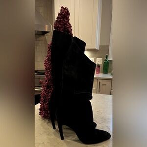 Via Spiga Black Suede Tall Boots, 9M